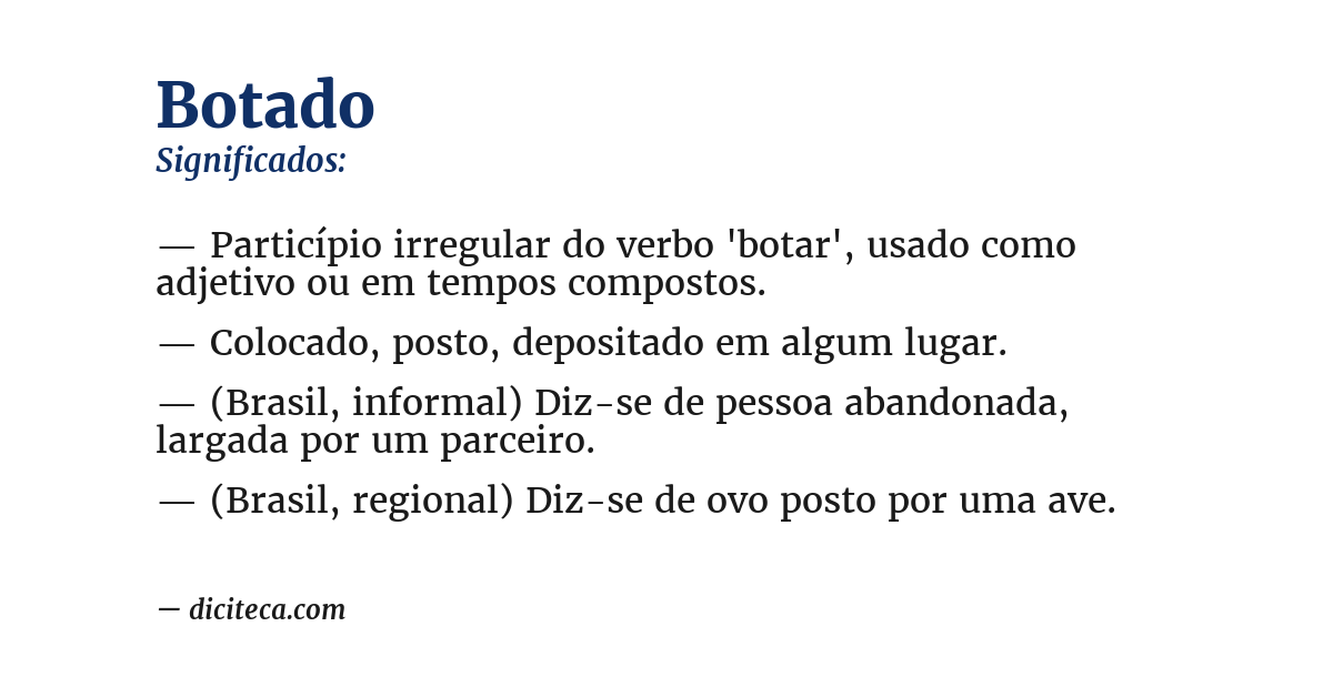 Significado de botado