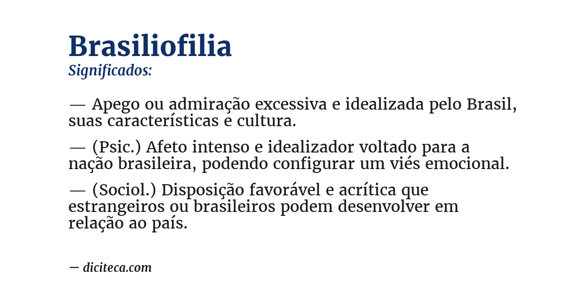 Significado de brasiliofilia