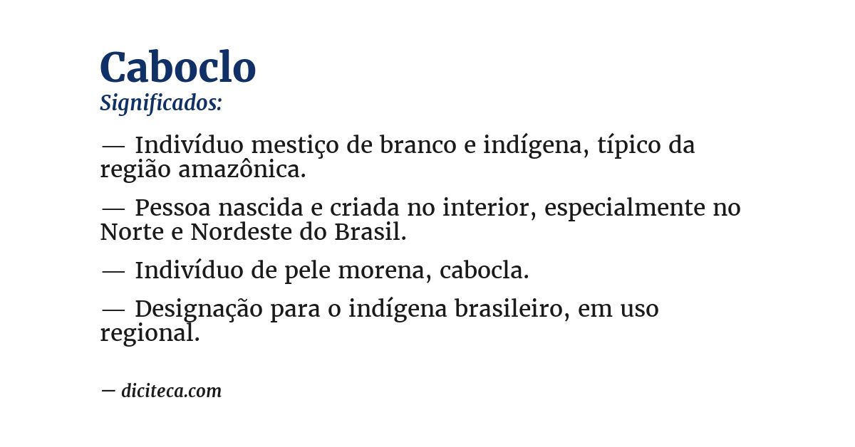 Significado de caboclo