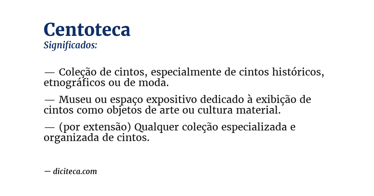Significado de centoteca