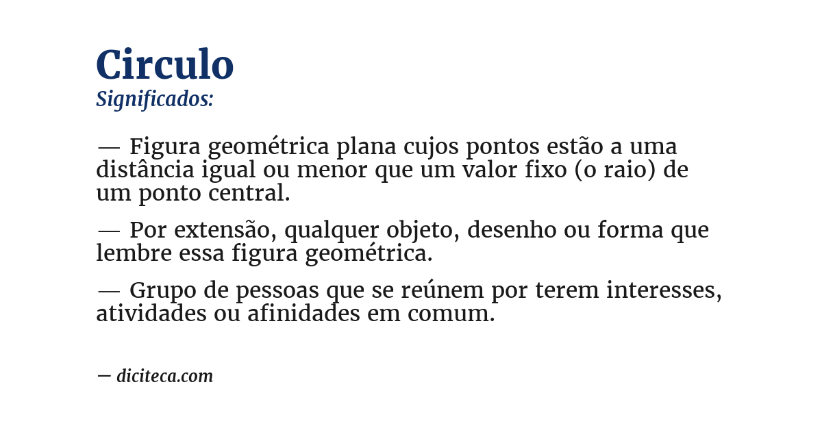Significado de circulo
