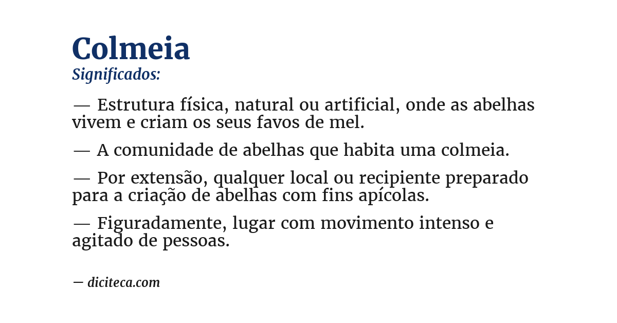 Significado de colmeia