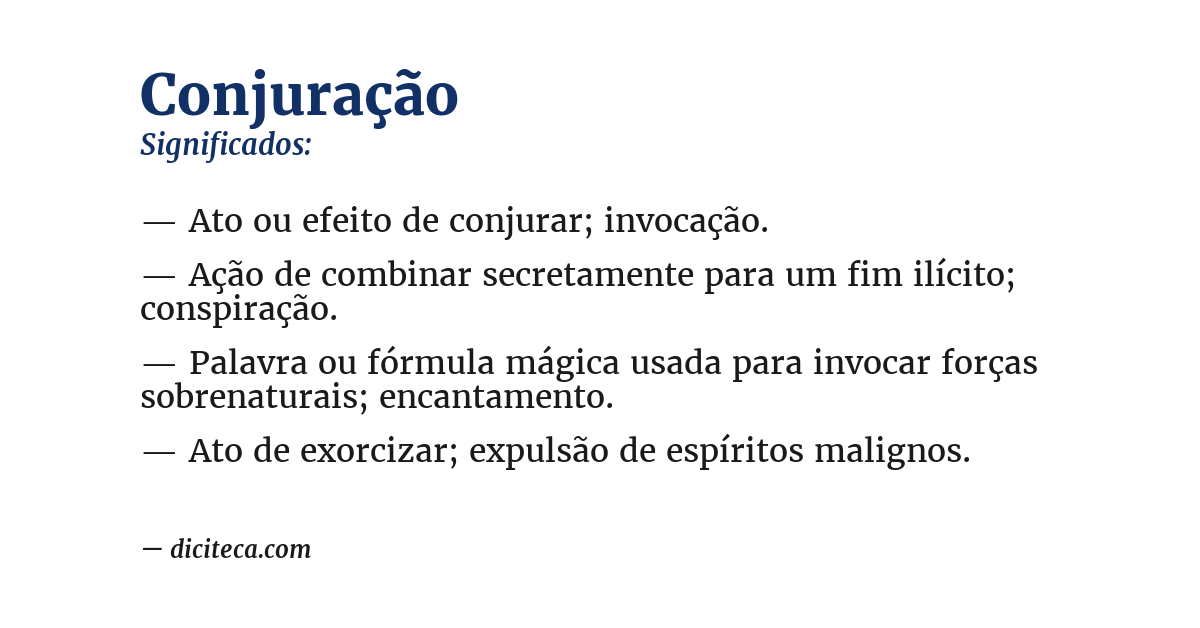Significado de conjuração