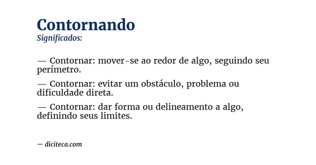 Significado de contornando