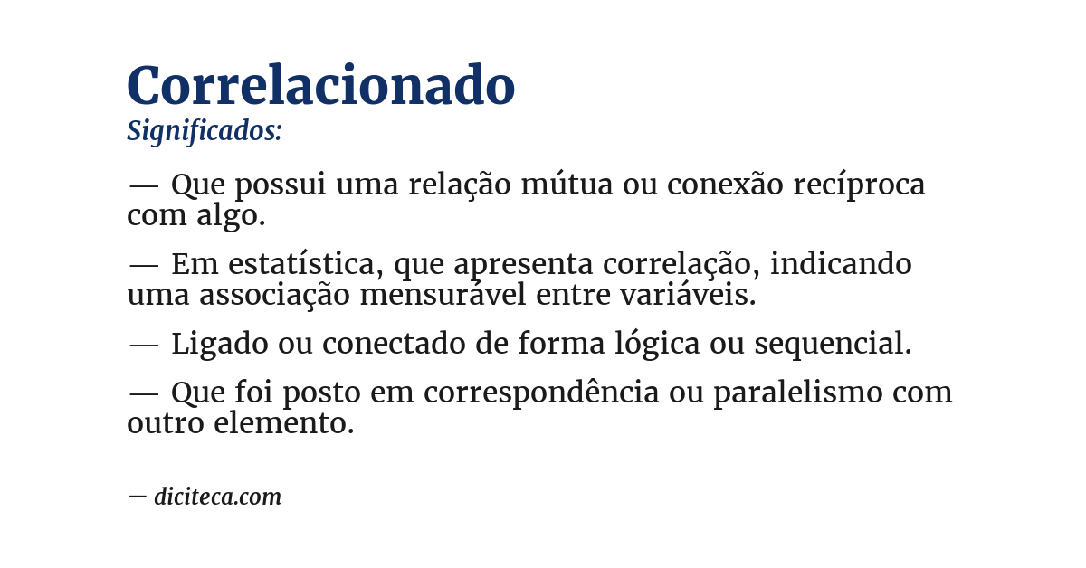 Significado de correlacionado