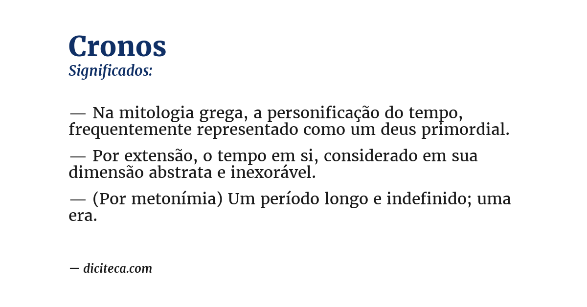 Significado de cronos