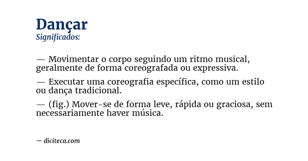 Significado de dançar