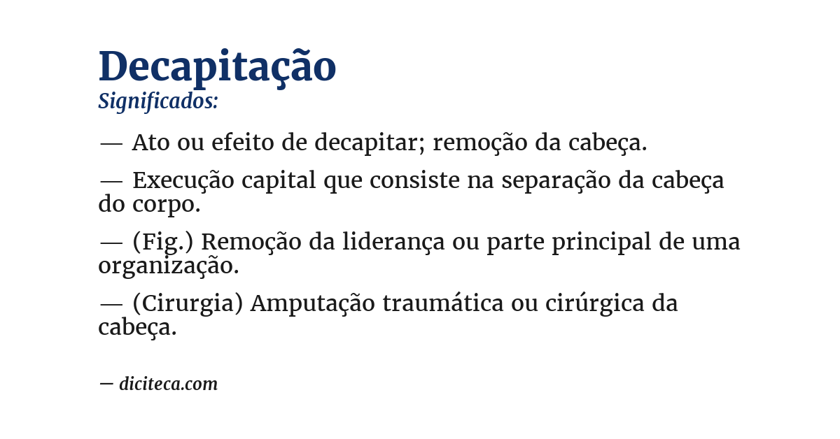 Significado de decapitação