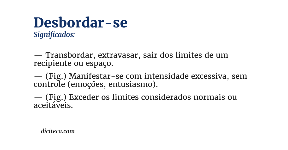 Significado de desbordar-se