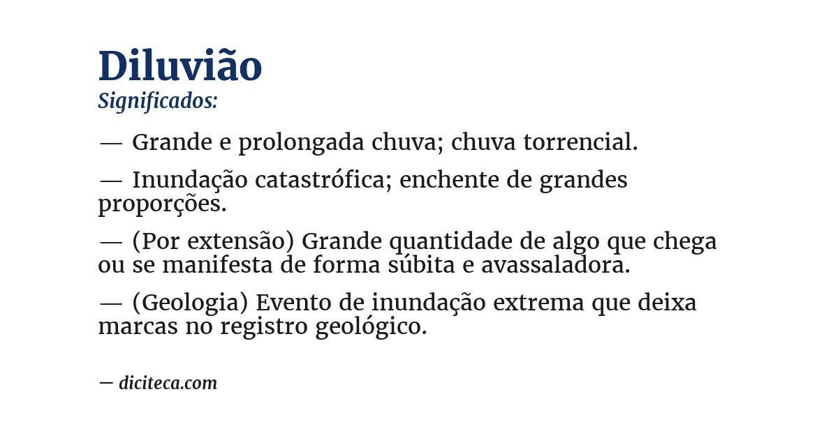 Significado de diluvião