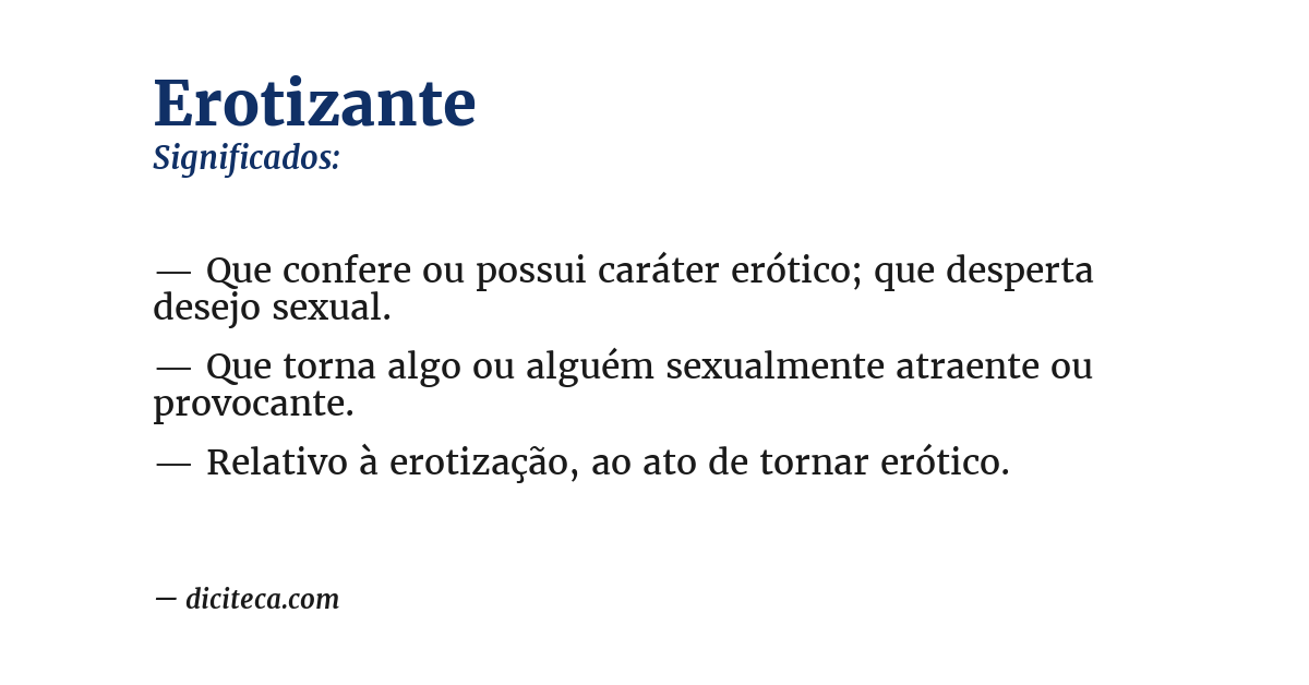 Significado de erotizante