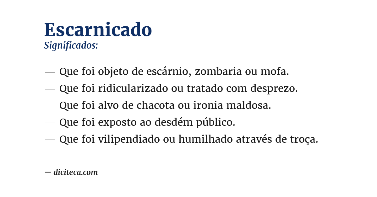 Significado de escarnicado