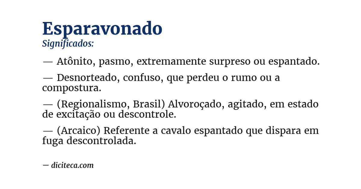 Significado de esparavonado