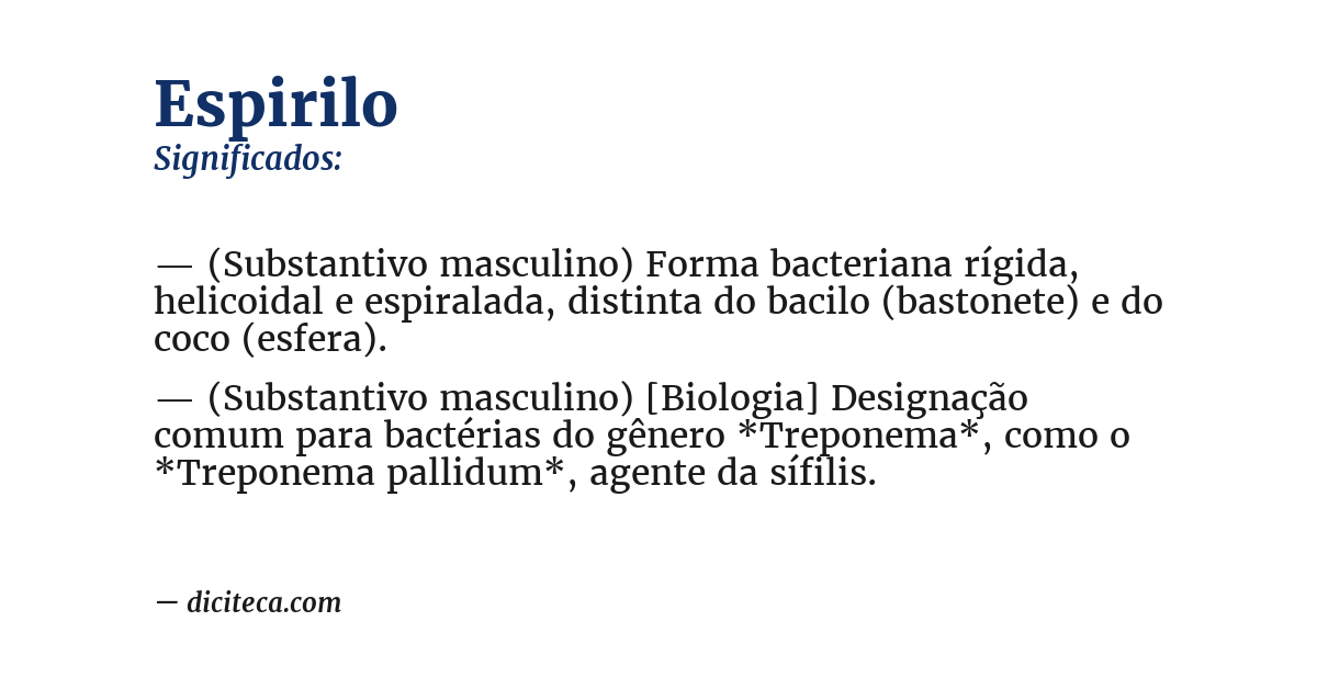 Significado de espirilo