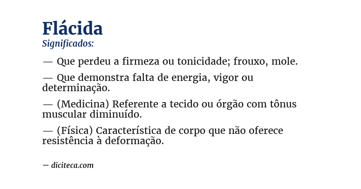 Significado de flácida