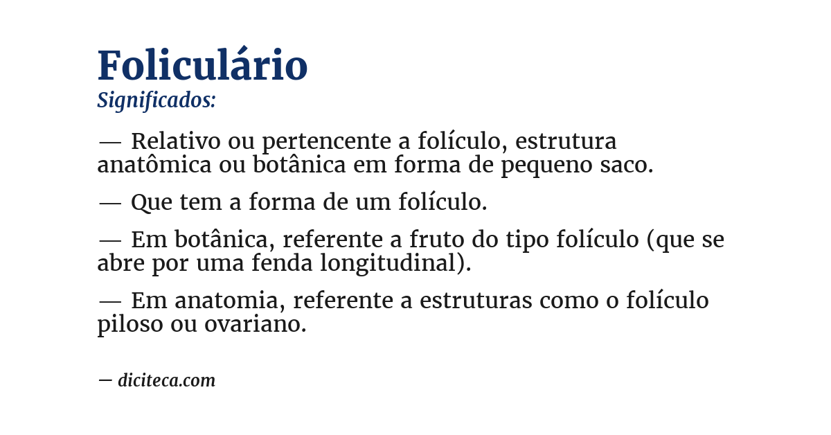 Significado de foliculário