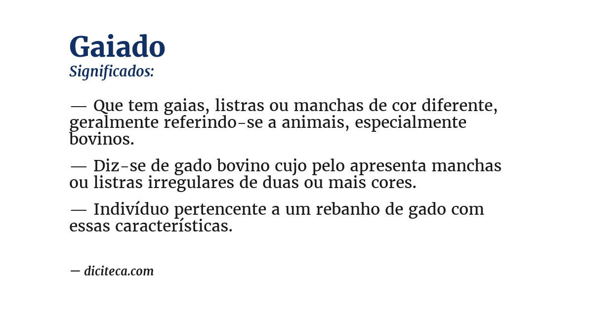 Significado de gaiado