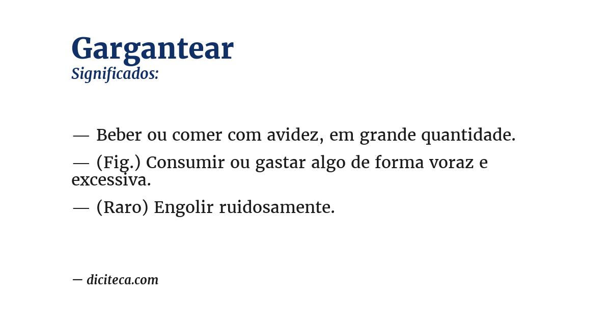 Significado de gargantear