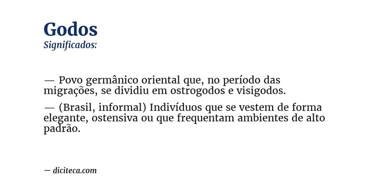 Significado de godos