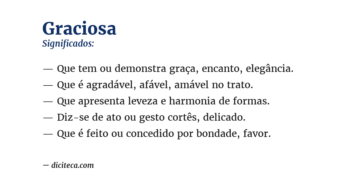 Significado de graciosa