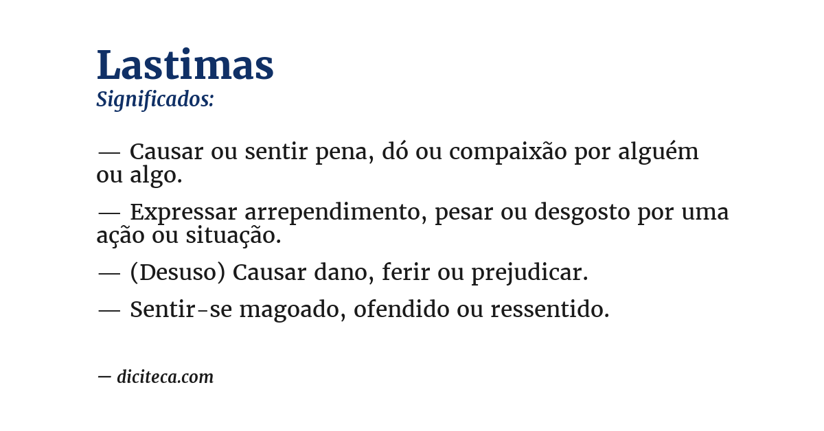 Significado de lastimas