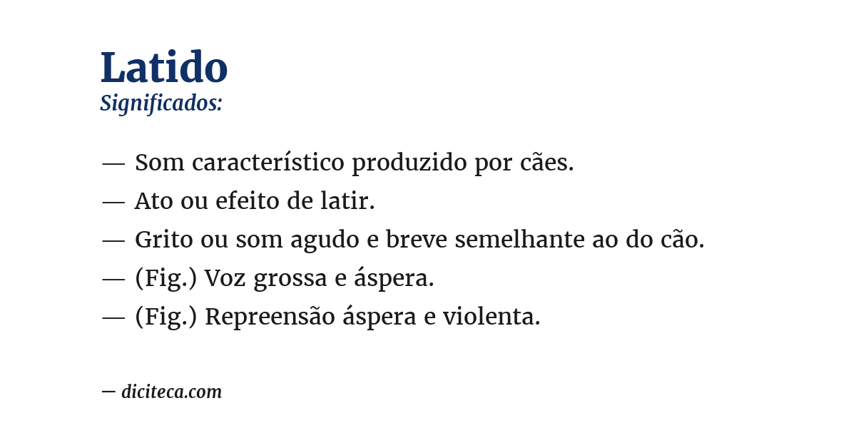 Significado de latido