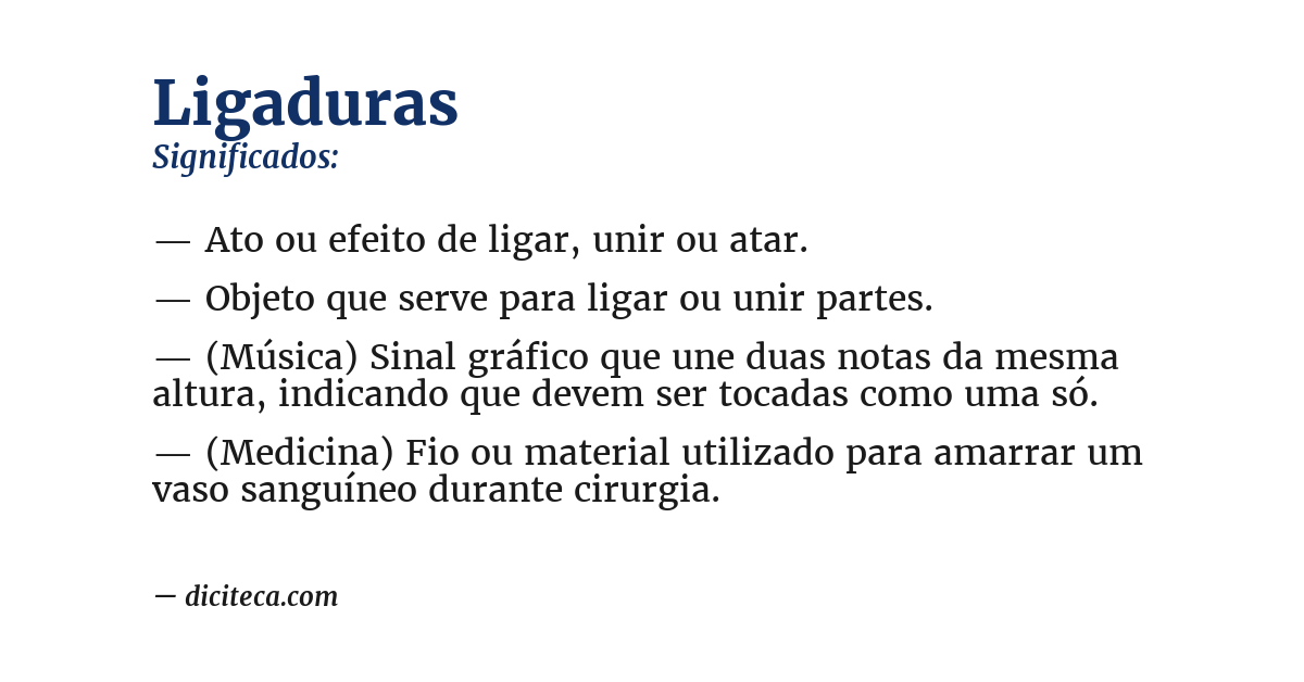 Significado de ligaduras