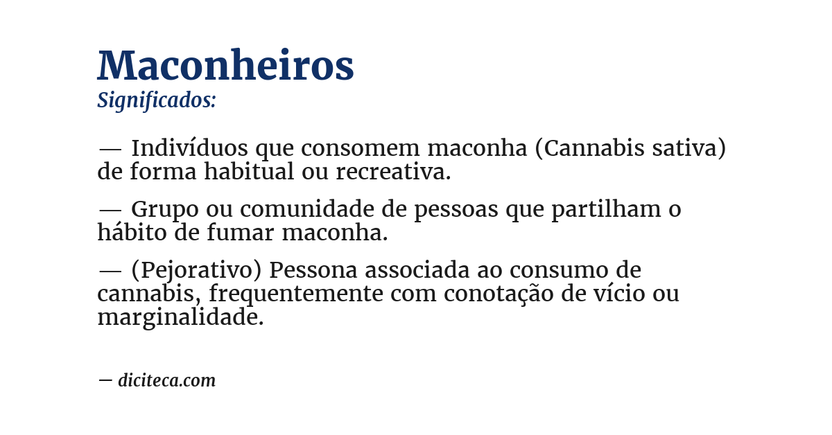 Significado de maconheiros