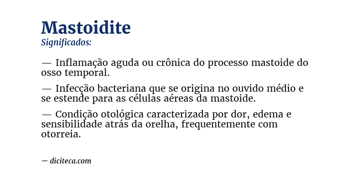 Significado de mastoidite