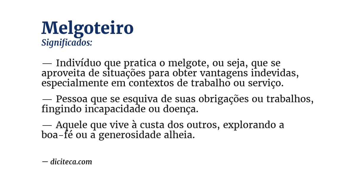 Significado de melgoteiro