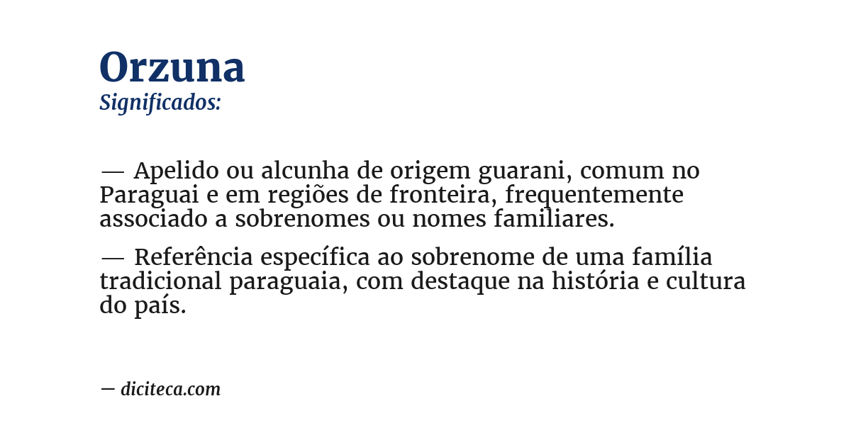 Significado de orzuna