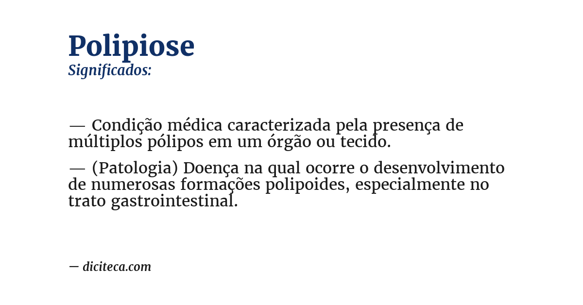 Significado de polipiose