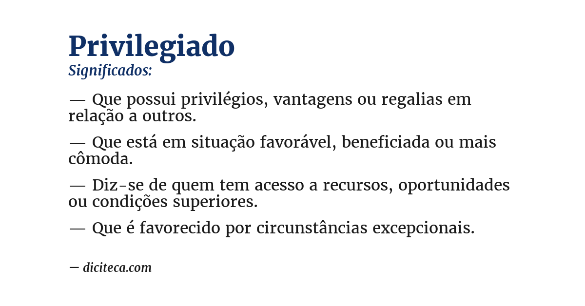 Significado de privilegiado