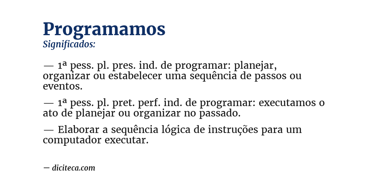 Significado de programamos