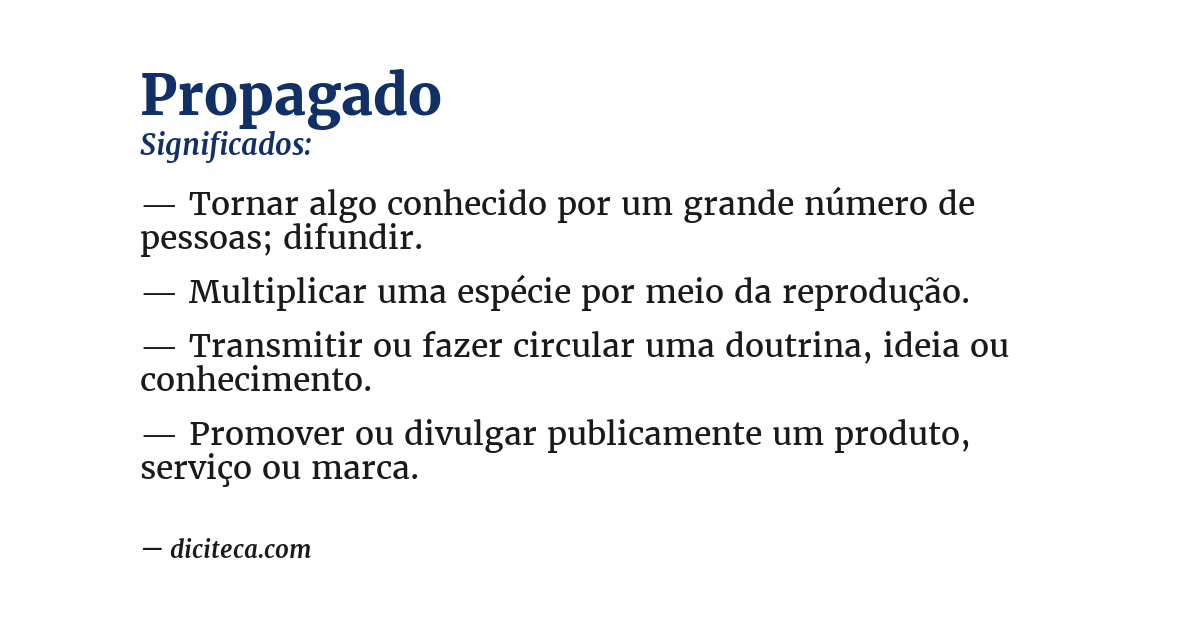 Significado de propagado