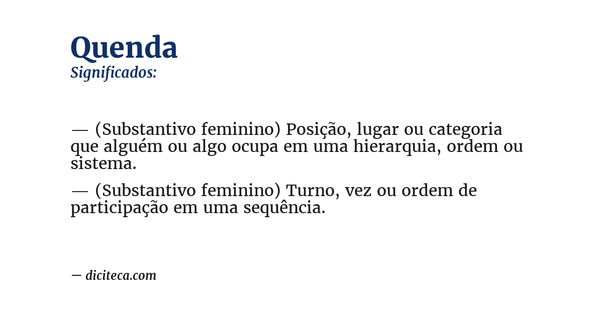 Significado de quenda