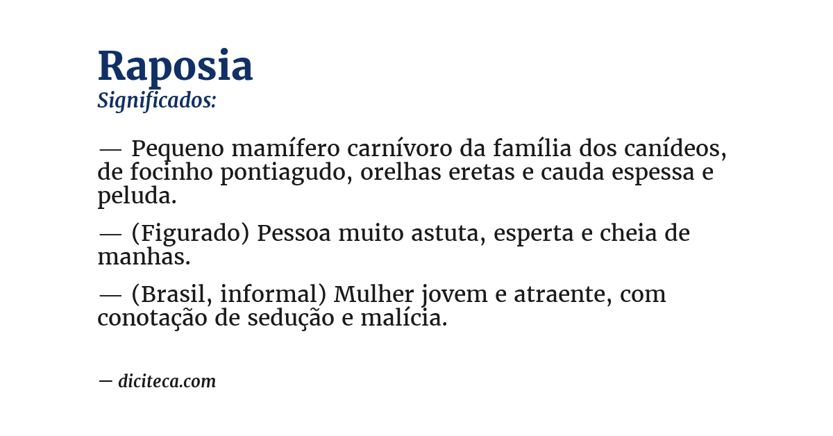 Significado de raposia
