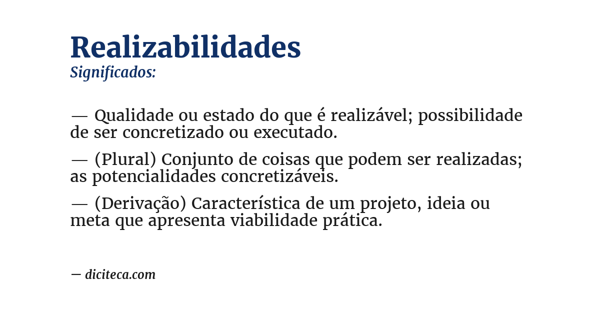 Significado de realizabilidades