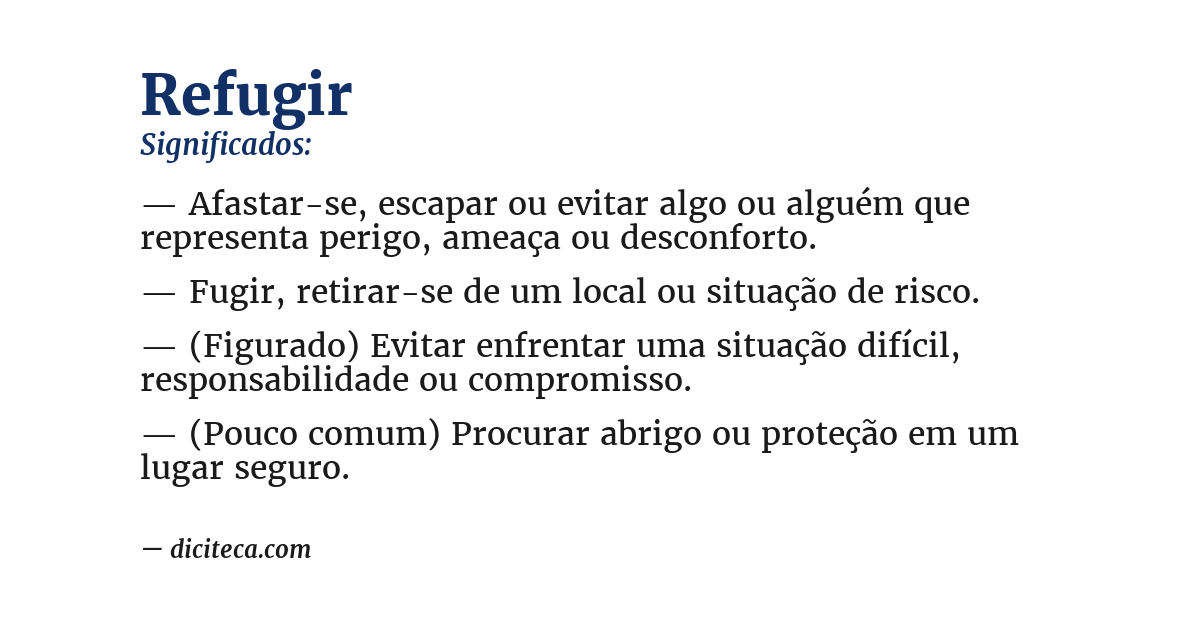 Significado de refugir