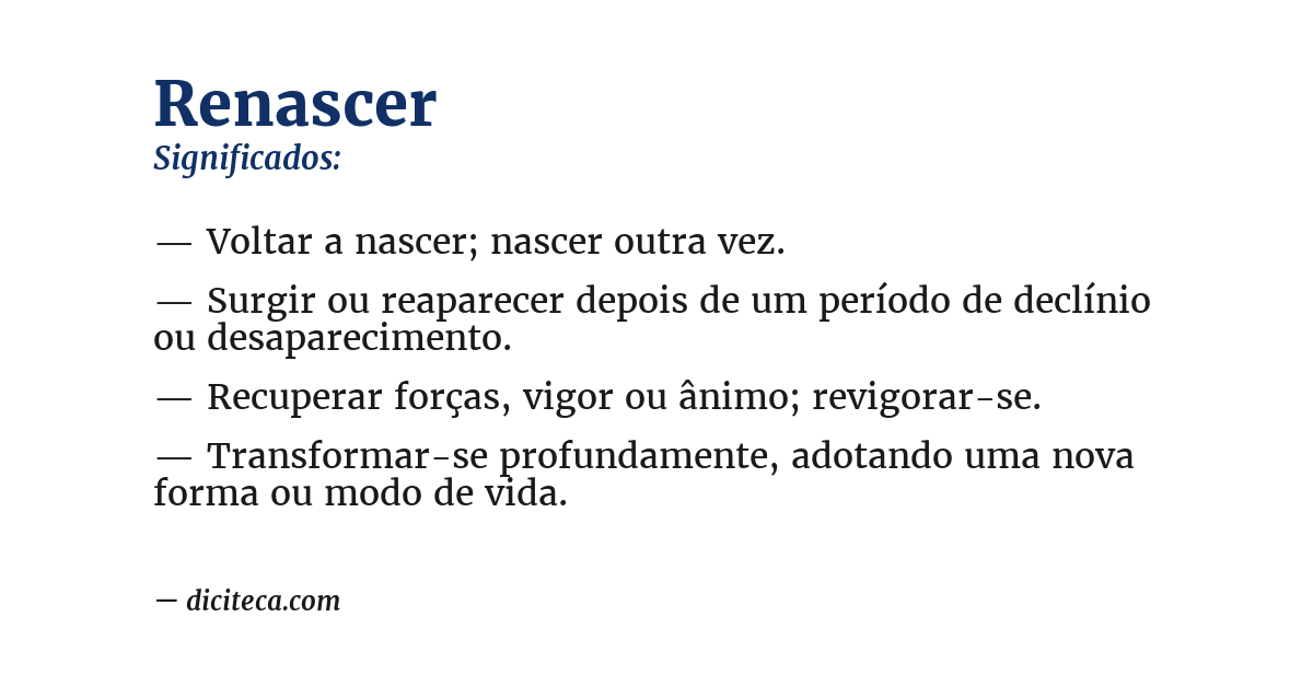 Significado de renascer