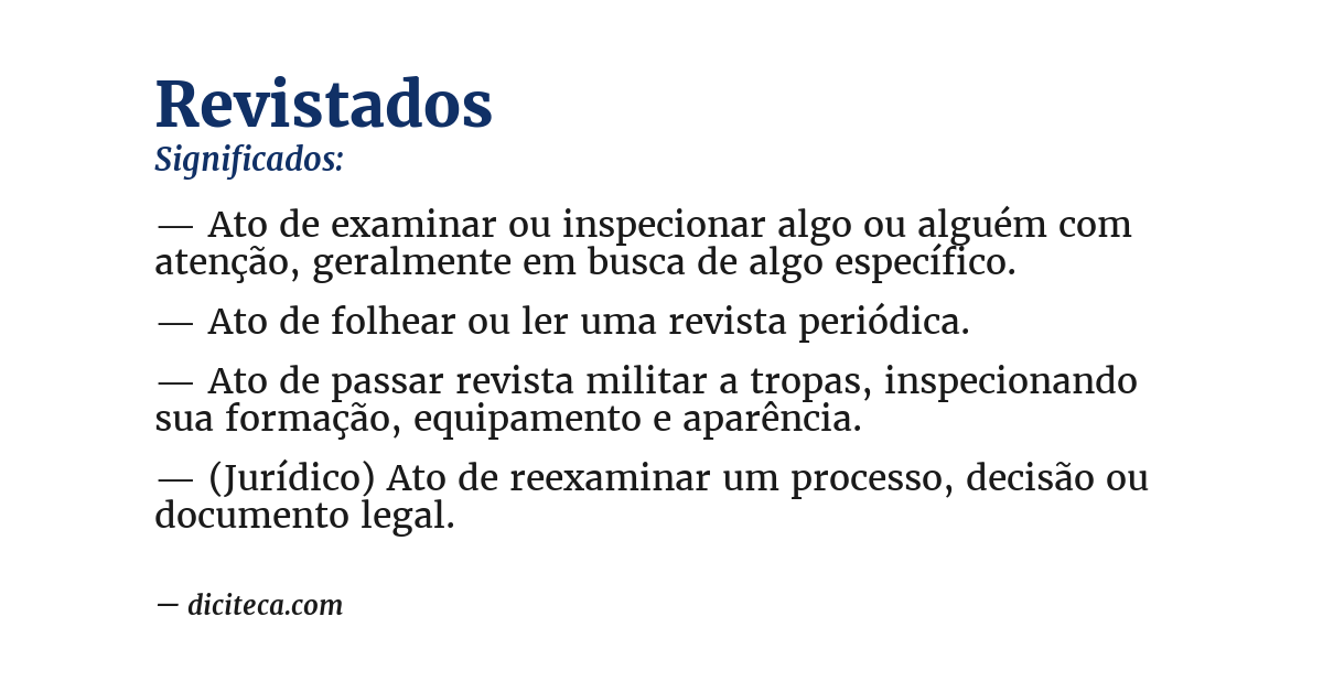 Significado de revistados