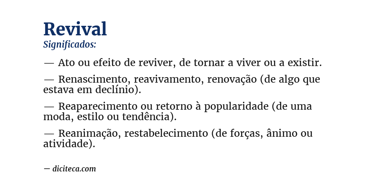 Significado de revival