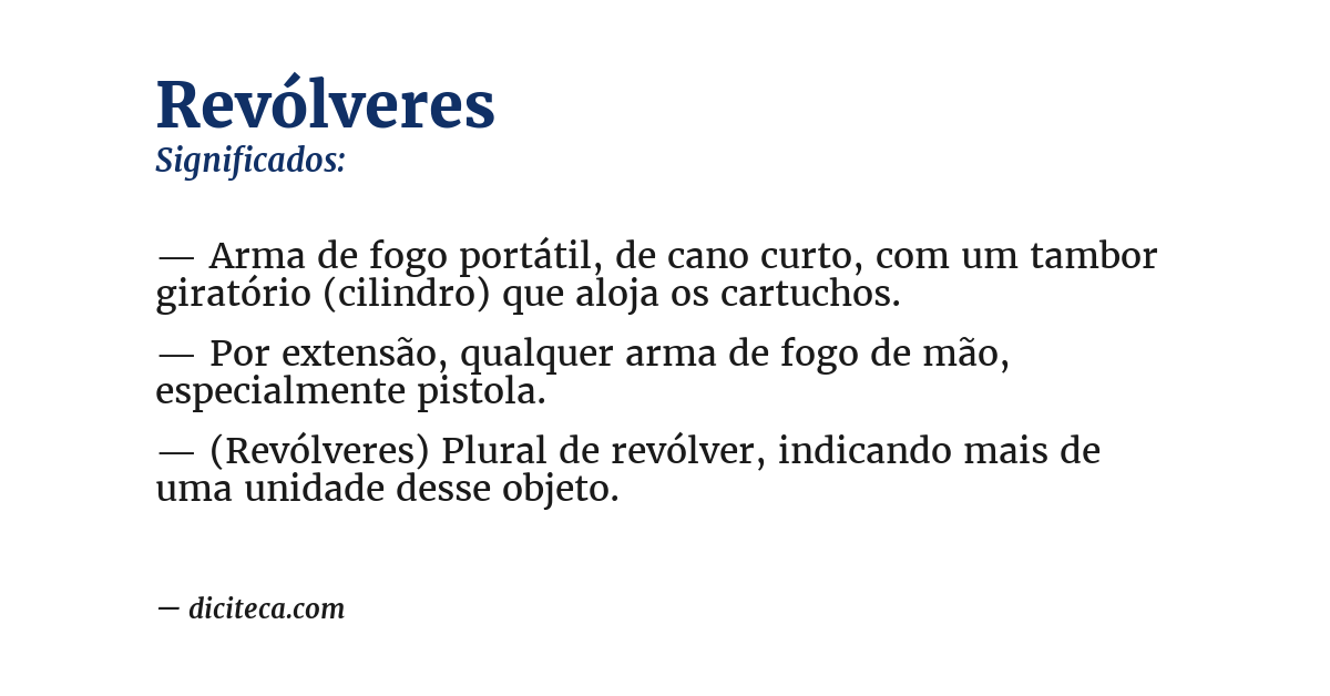 Significado de revólveres