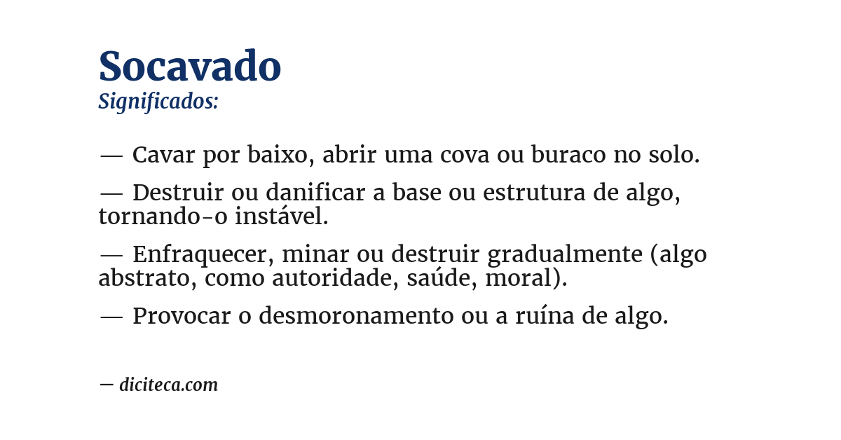 Significado de socavado