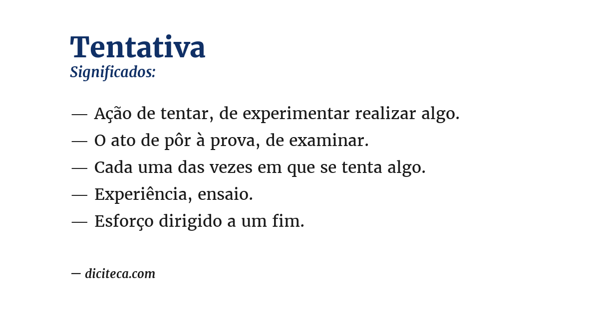 Significado de tentativa