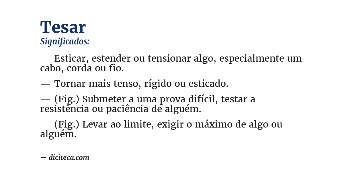 Significado de tesar