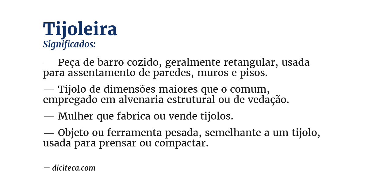 Significado de tijoleira