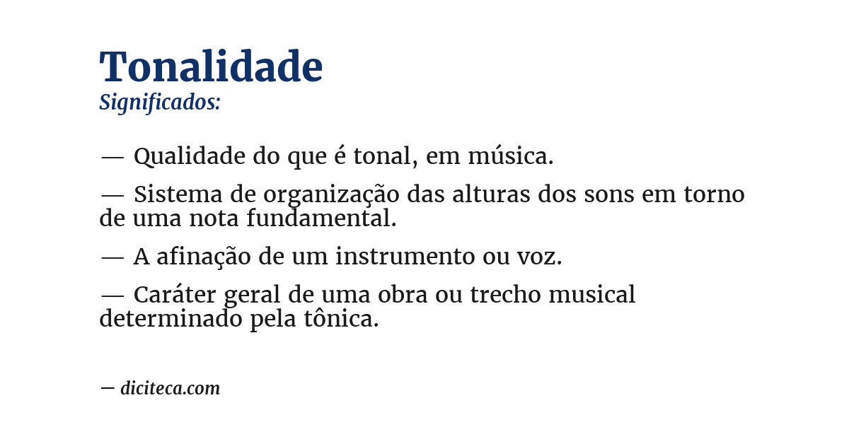 Significado de tonalidade