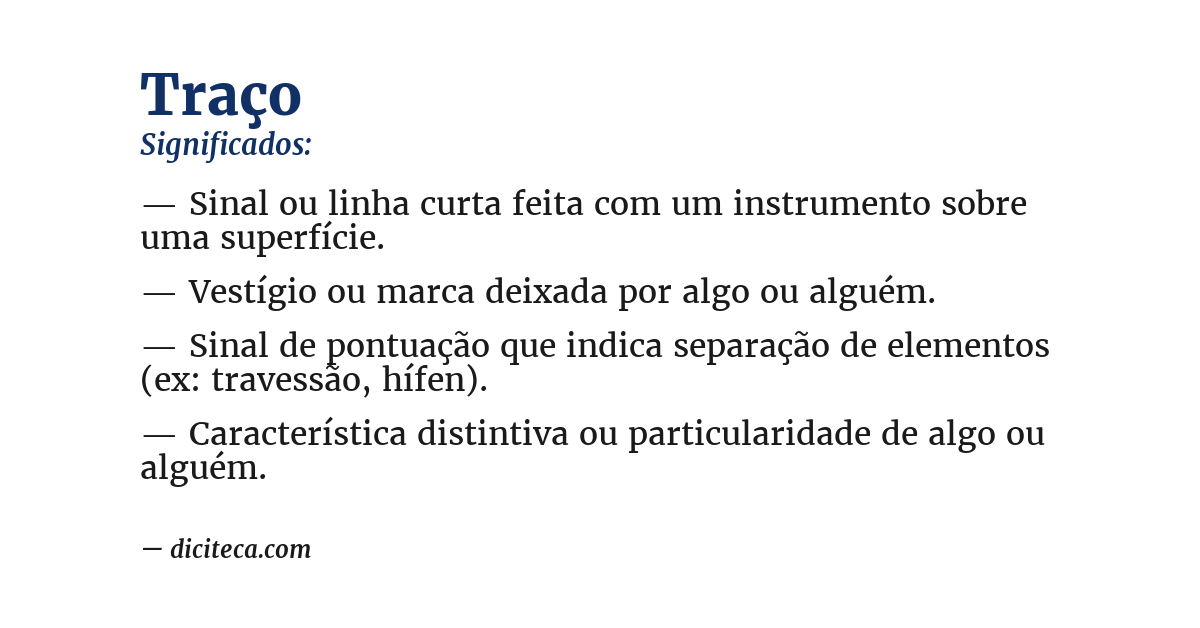 Significado de traço