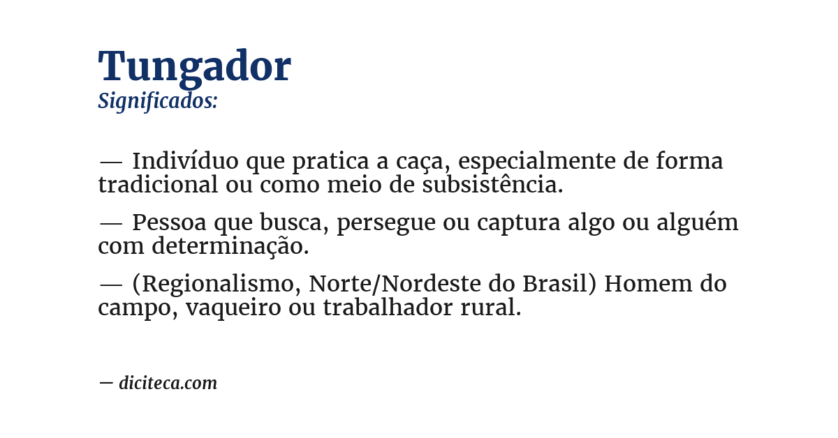 Significado de tungador